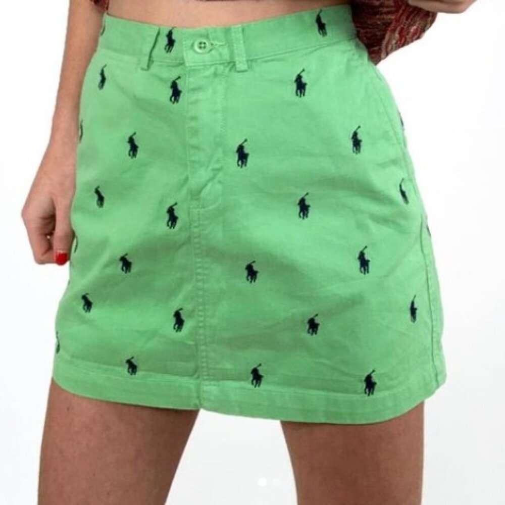 Ralph Lauren Green Mini Skirt size 2